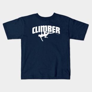 Rock Climbing Climber Cool Bouldering Rock Climber Gift Kids T-Shirt